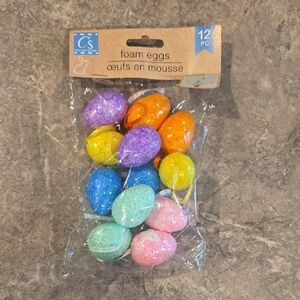 (J39) Vibrant Purple and Orange Holiday Decor Eggs Ornaments